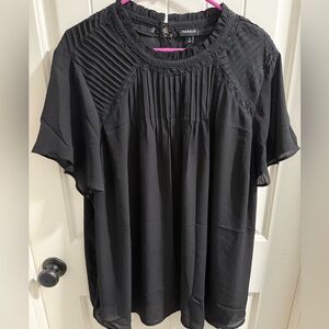 Torrid Black Pleated Women's Blouse